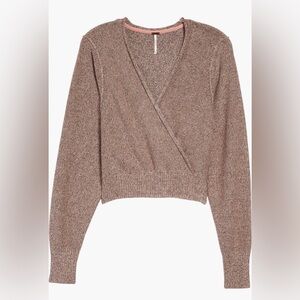Free People Go for the Gold Wrap Sweater